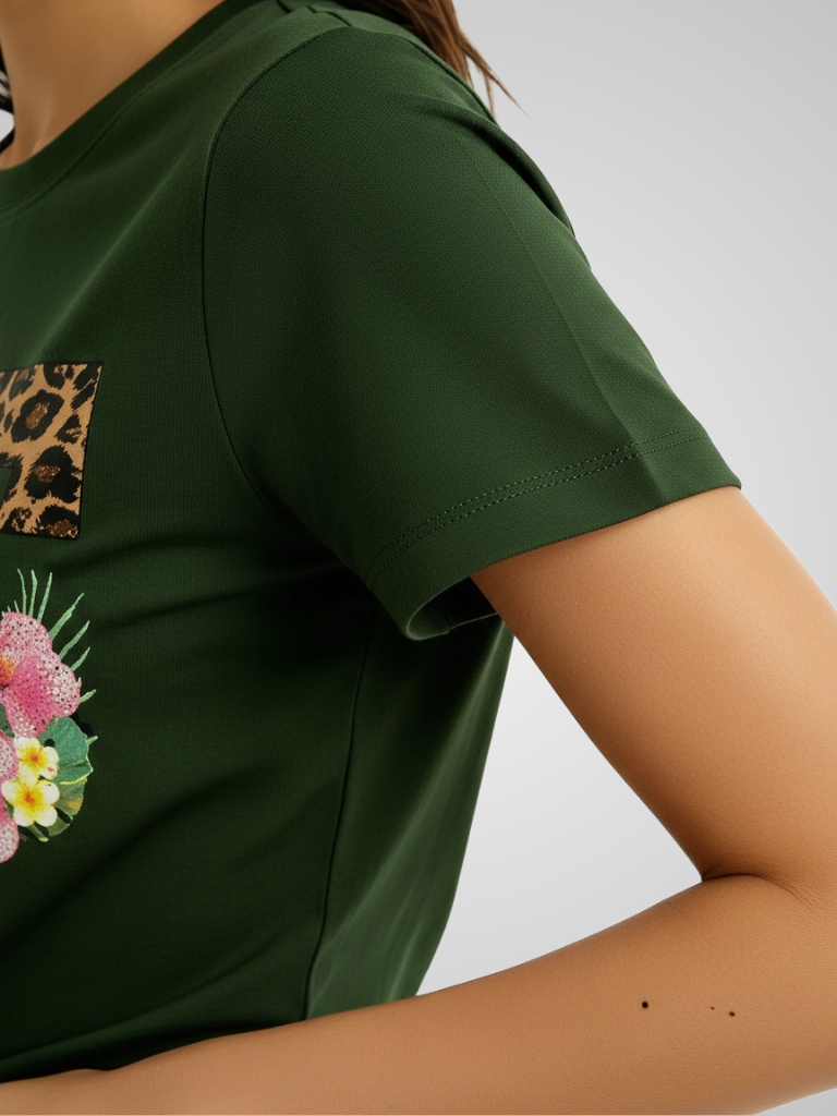 Crop Tee – Love Print – view 3