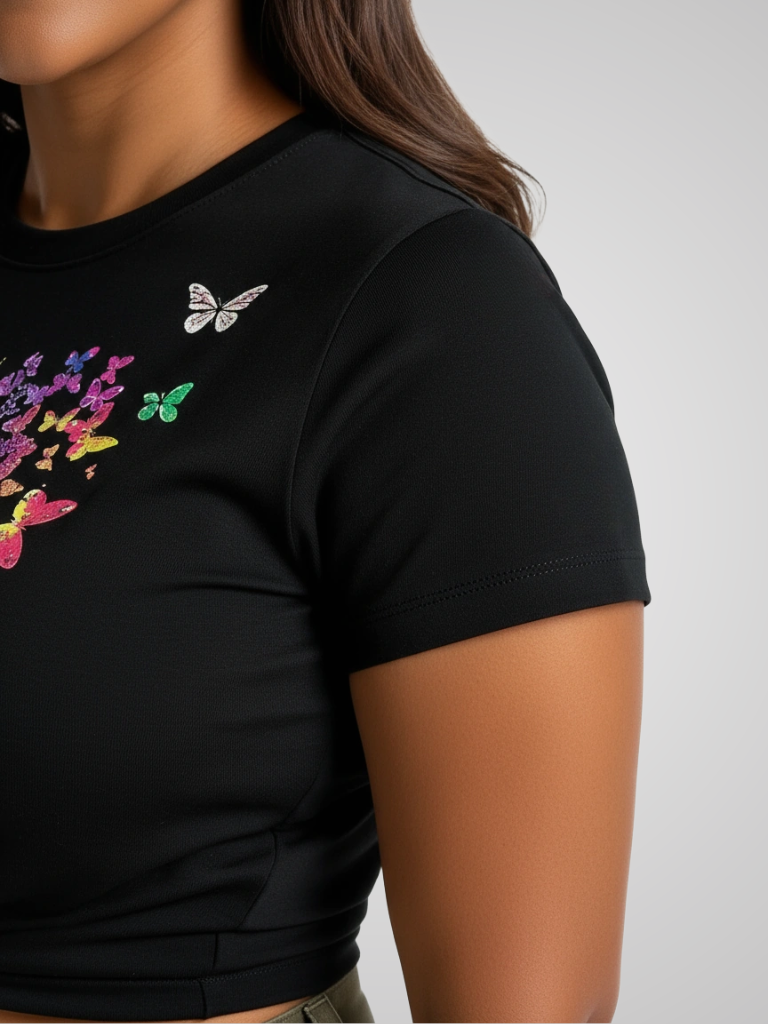 Crop Tee – Rainbow Flight – view 4